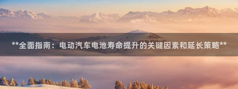 优发国际手机客户端下载安装苹果：**全面指南：电动汽车电池寿命提升的关键因素和延长策略**