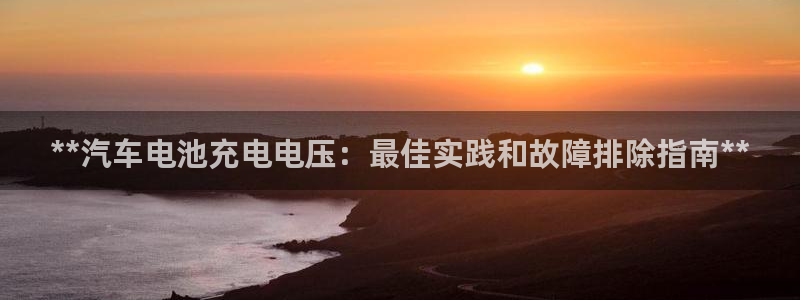 优发国际登录a：**汽车电池充电电压：最佳实践和故障排除指南**