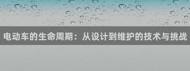 优发国际官网手机号：电动车的生命周期：从设计到维护的技术与挑战